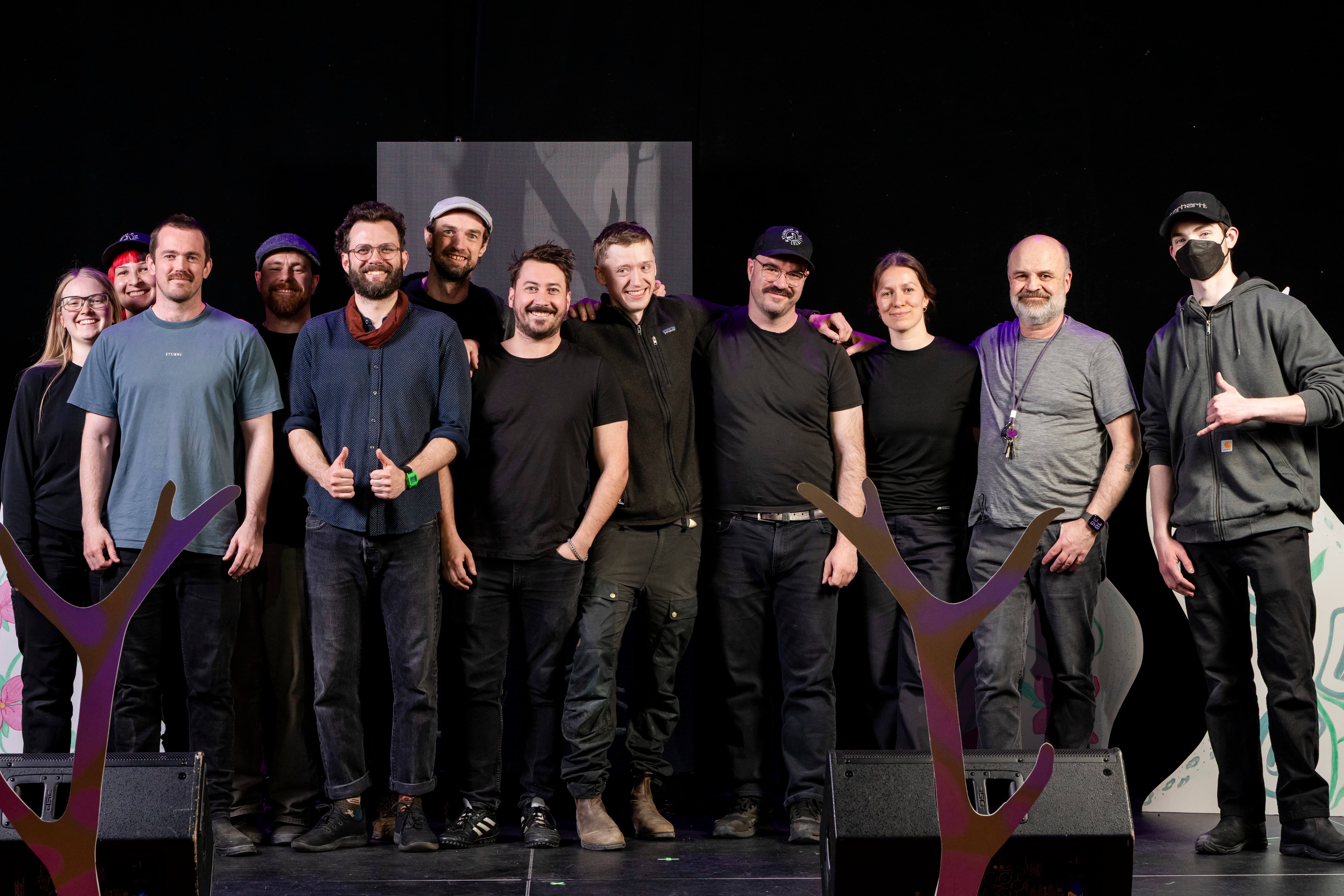 Ptarmigan team on stage at the Arctic Inspiration Prize event
