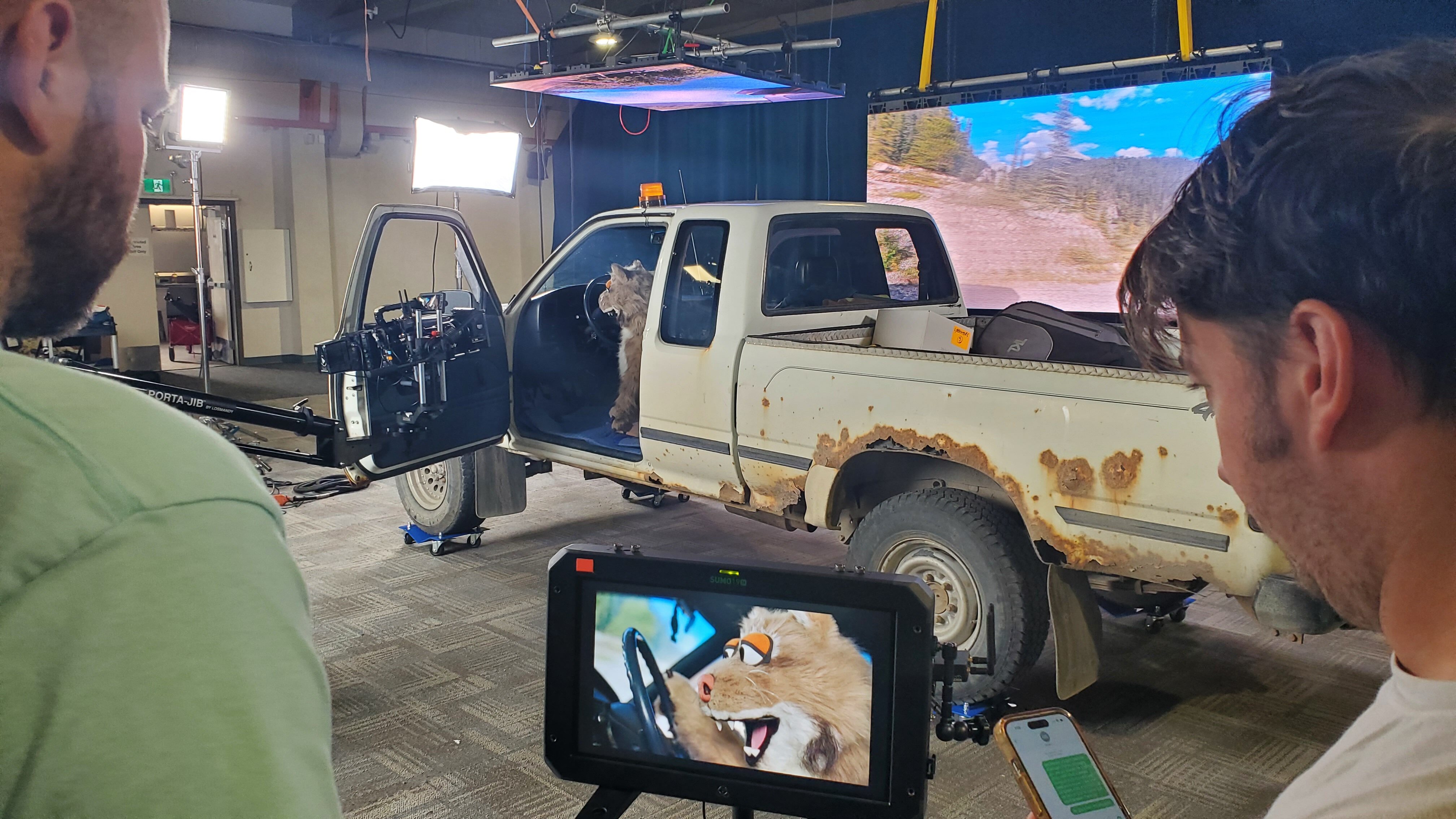 Behind-the-scenes view from a film production
